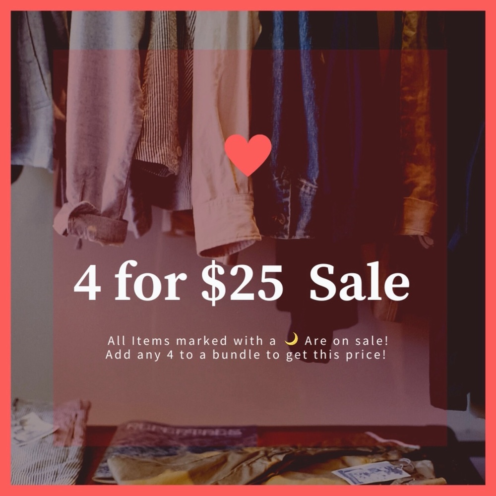 🌙 4 items for $25!! Any listing with  🌙
